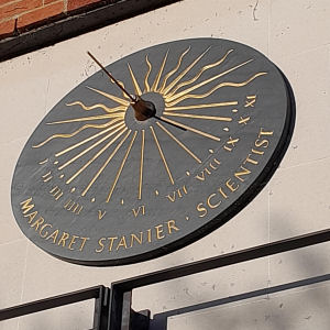 Sun dial in Newnham Walk